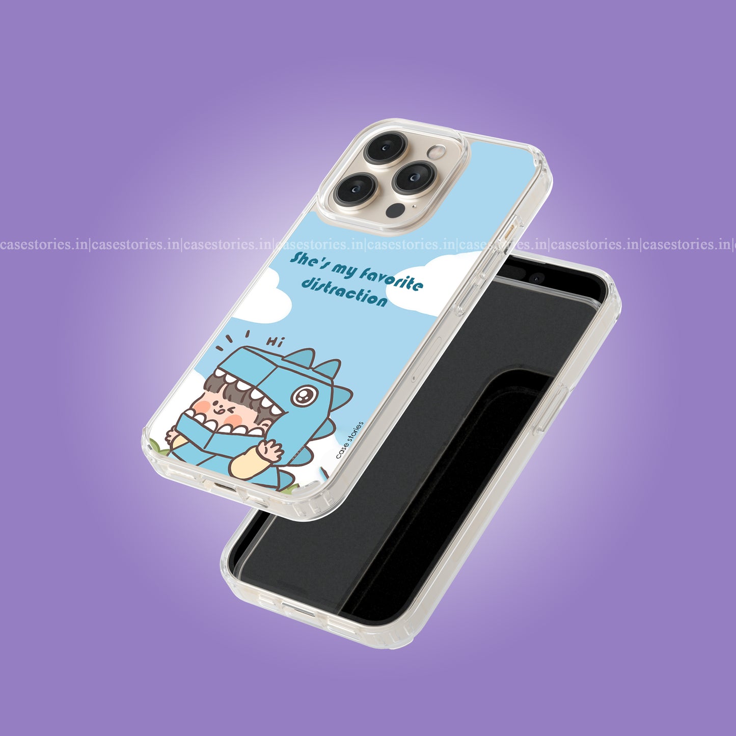 Her Dino Boy Matching Couple Soft Case