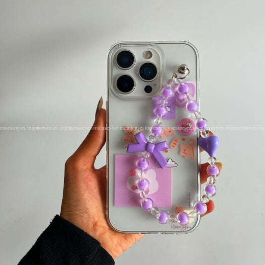 Kawaii Purple Pop Chain Case
