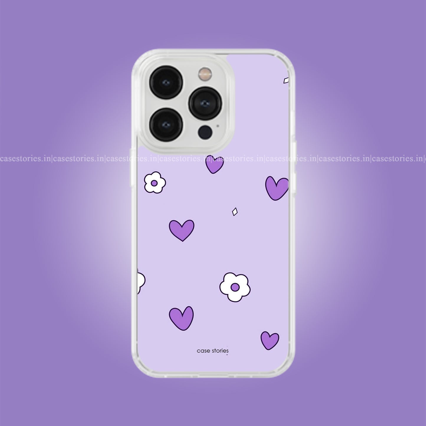 Lavender Heart Bloom Soft Case