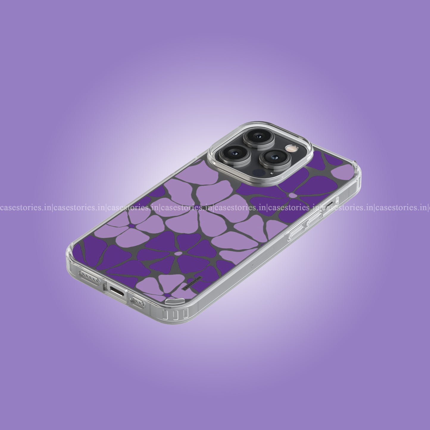 Lavender Petals Clear Soft Case