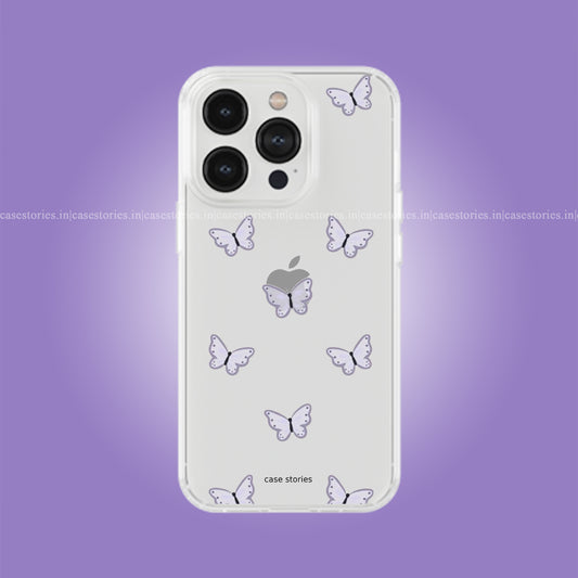 Lilac Butterfly Clear Soft Case