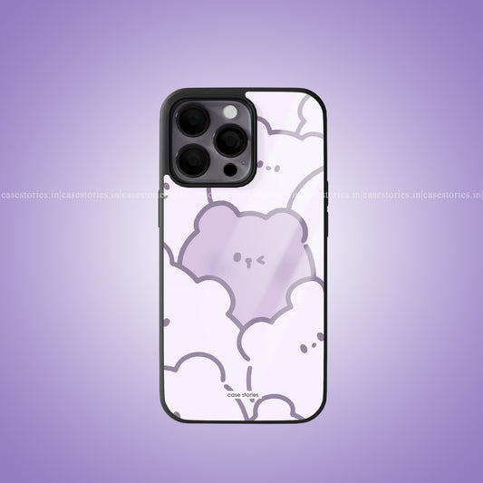 Lilac Love Kawaii Pattern Premium Glossy Phone Case