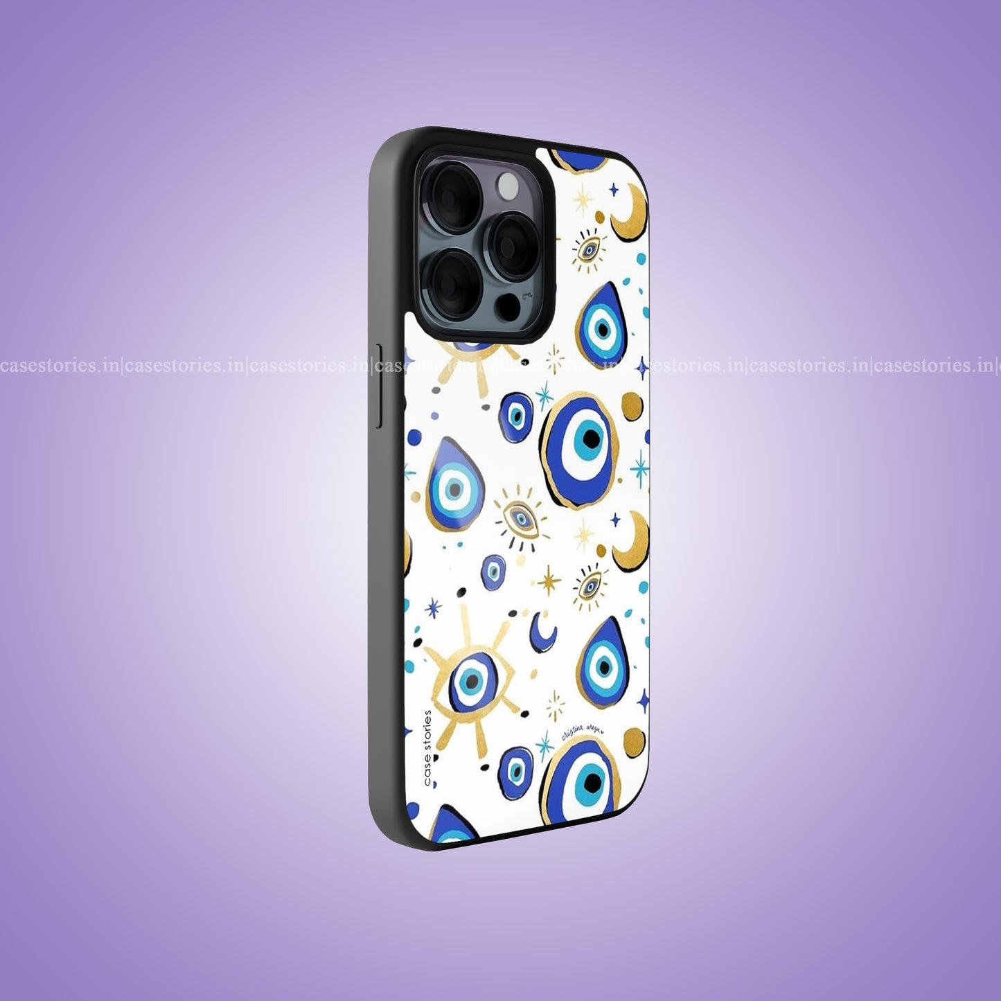 No Bad Vibes Evil Eye Premium Glossy Phone Case