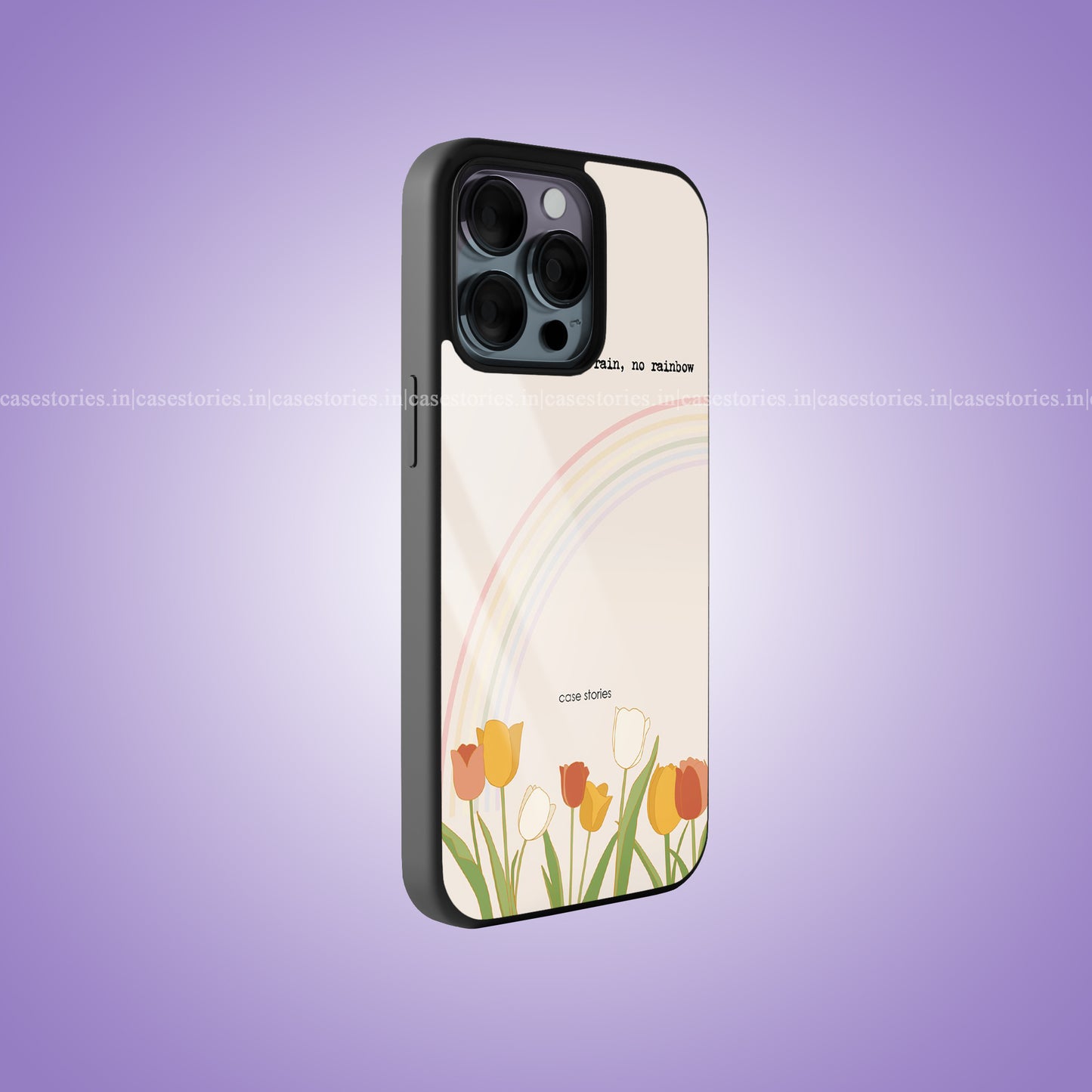 No Rain No Rainbow Premium Glossy Phone Case