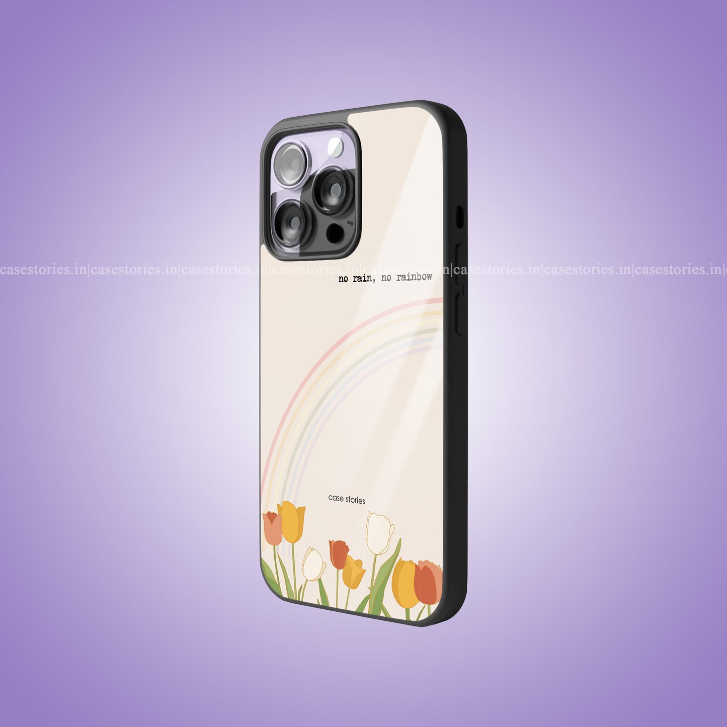 No Rain No Rainbow Premium Glossy Phone Case