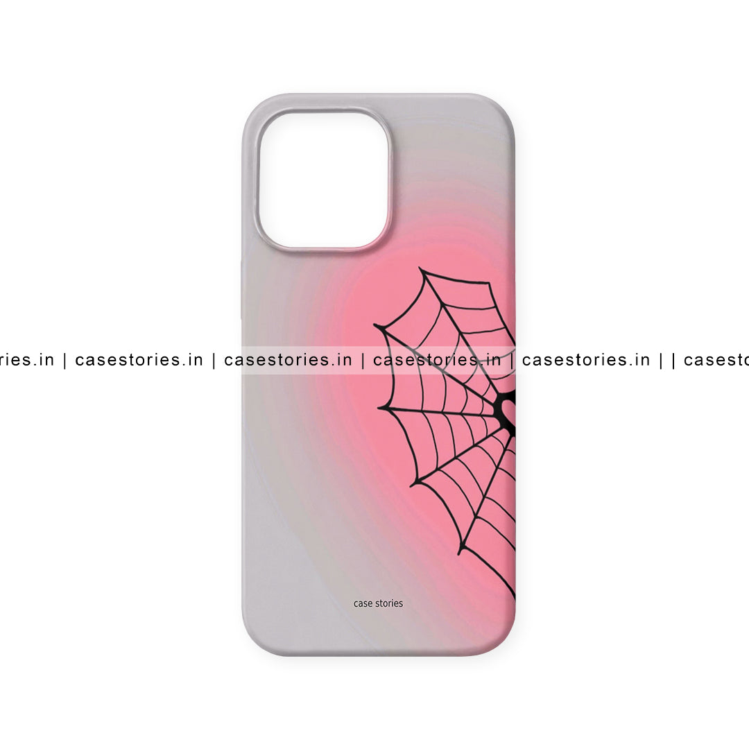 Pink Web Of Love Couple Mobile Cover