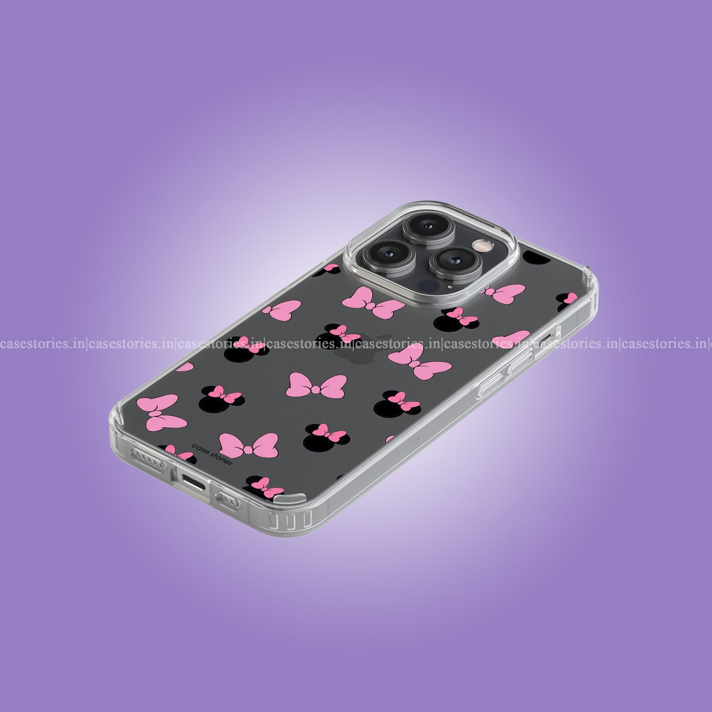 Pink Bow & Minnie Mouse Clear Soft Case