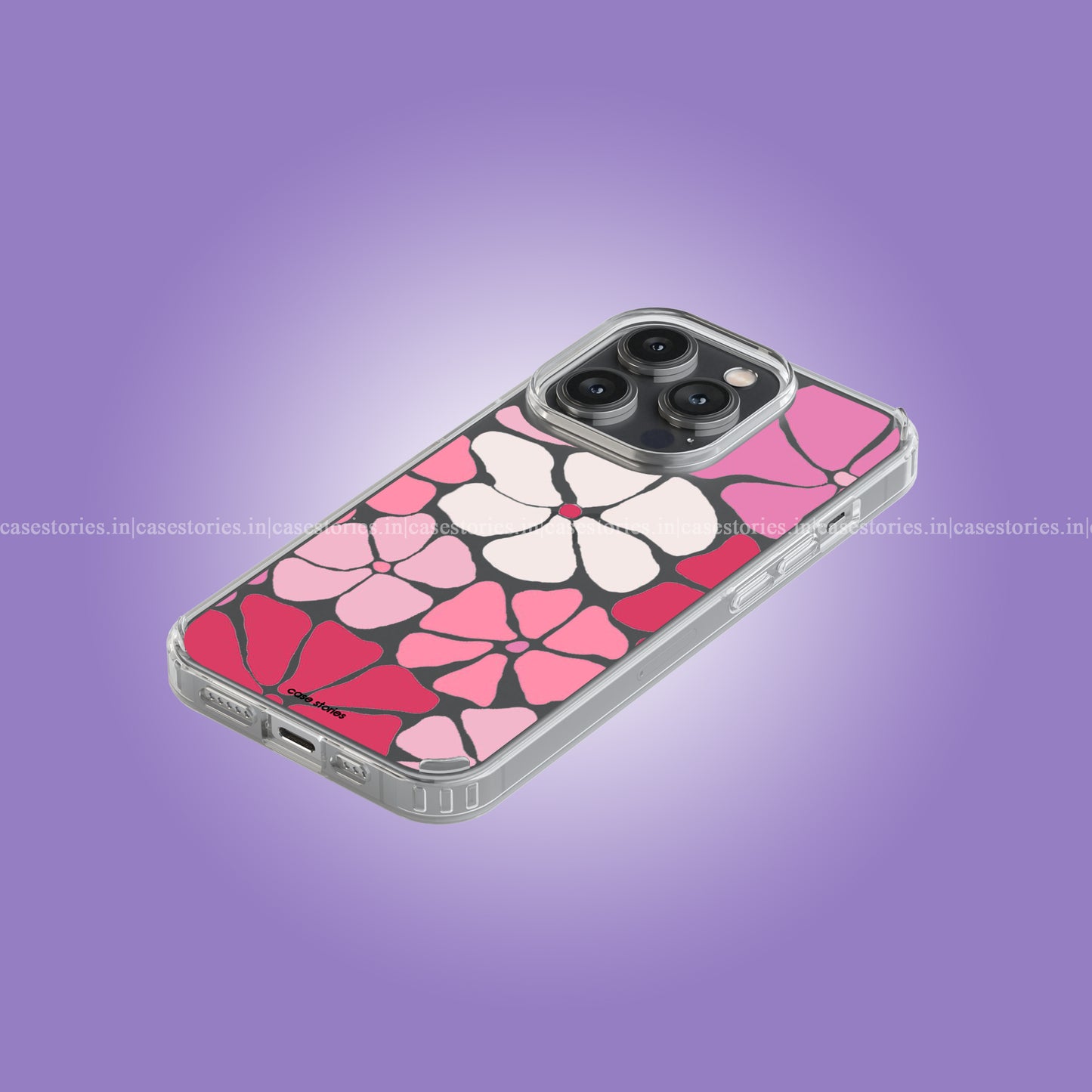 Pink Florel Clear Soft Case