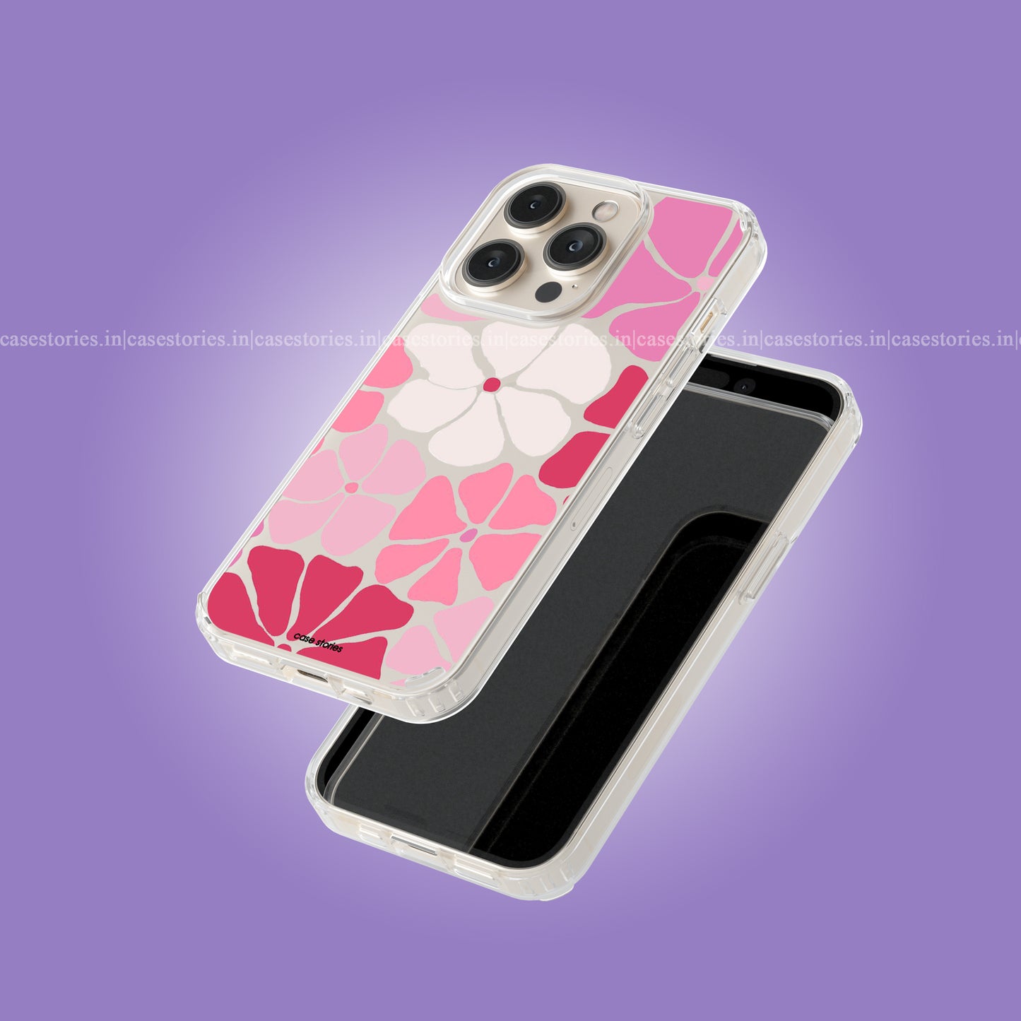 Pink Florel Clear Soft Case