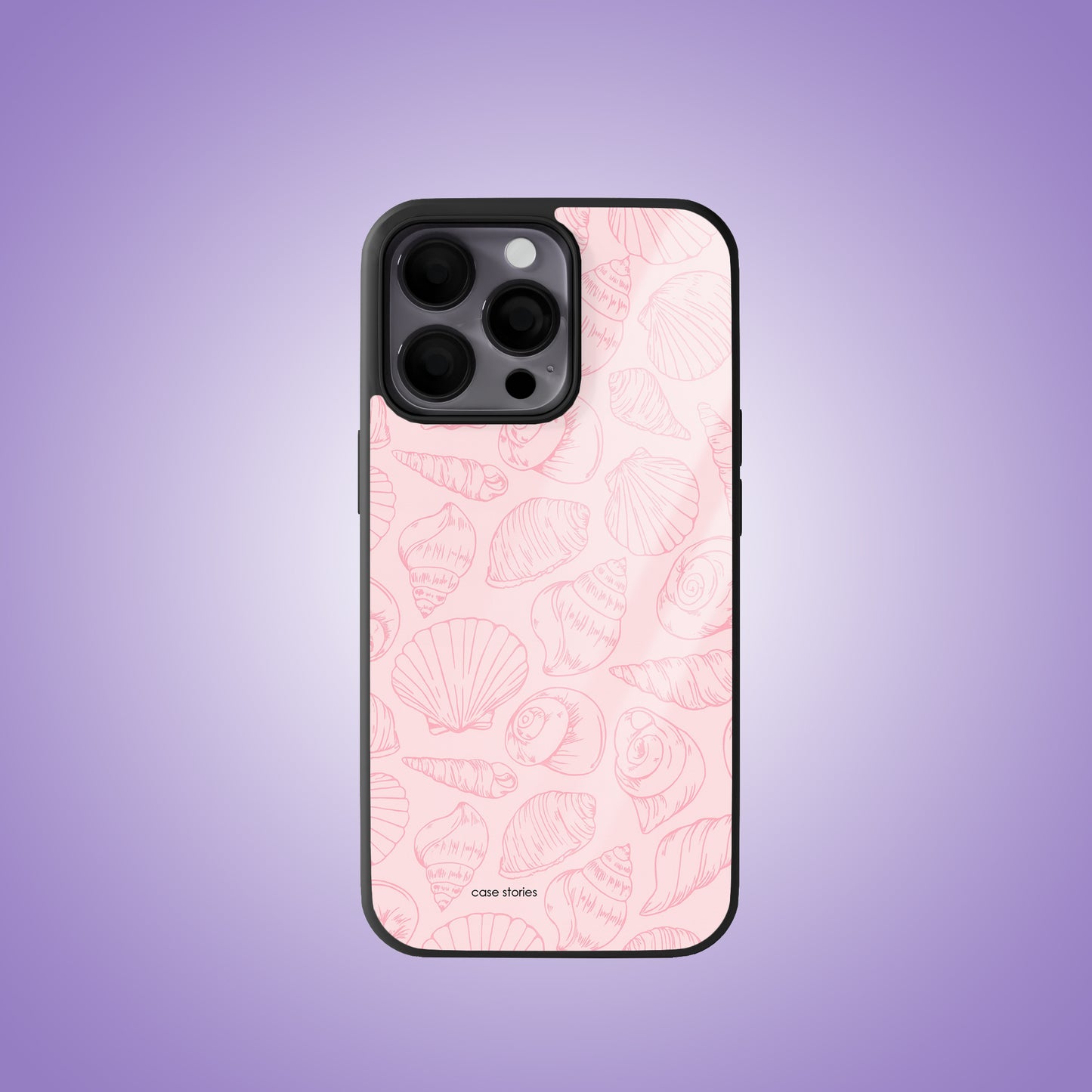 Pink Shell Wave Premium Glossy Phone Case