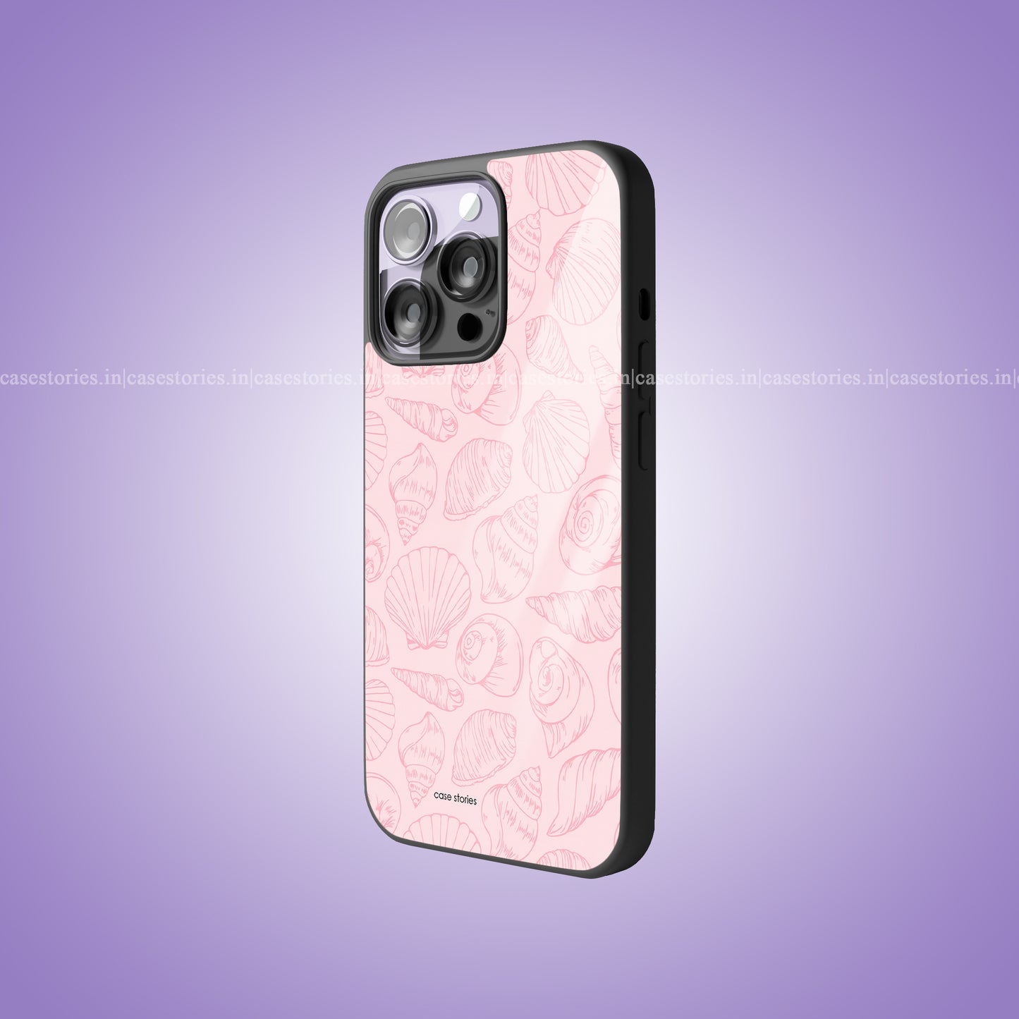 Pink Shell Wave Premium Glossy Phone Case