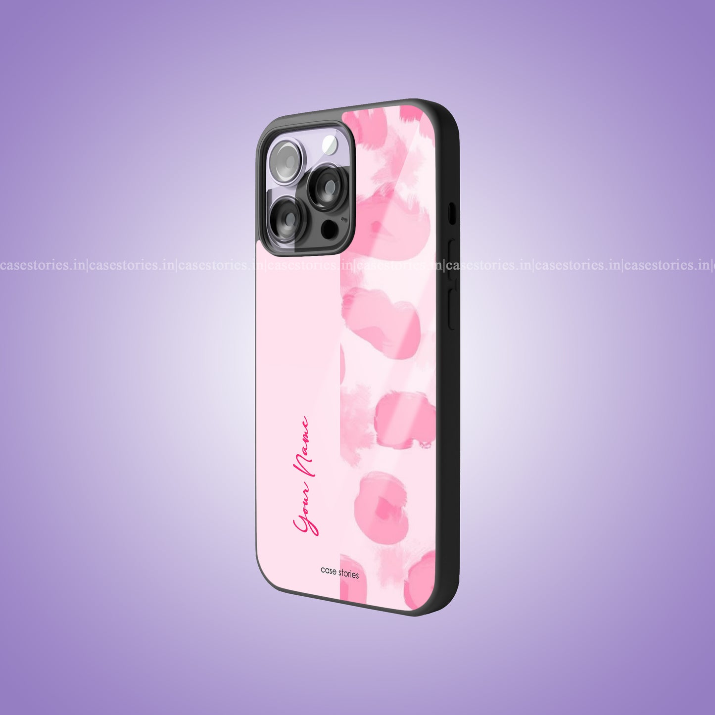 Pink Whisper Custom Name Premium Glossy Phone Case