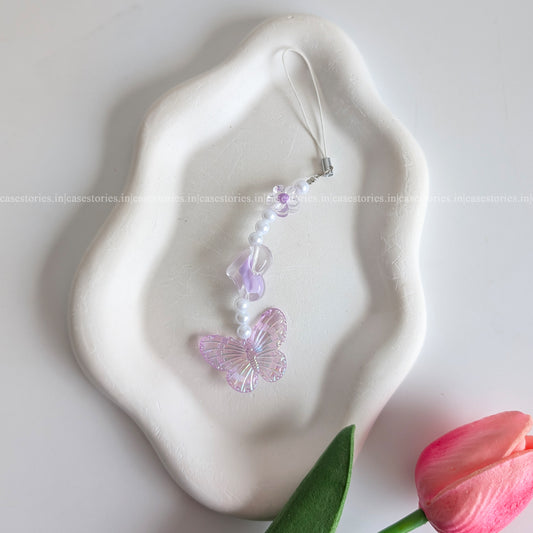 Purple Heartwing Mobile Charm