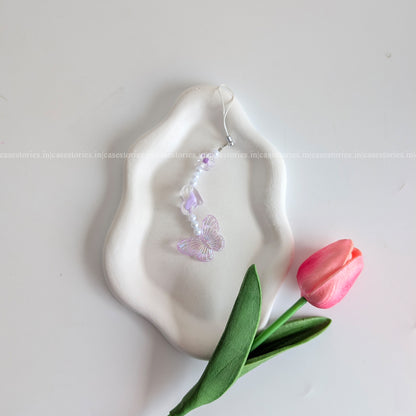 Purple Heartwing Mobile Charm