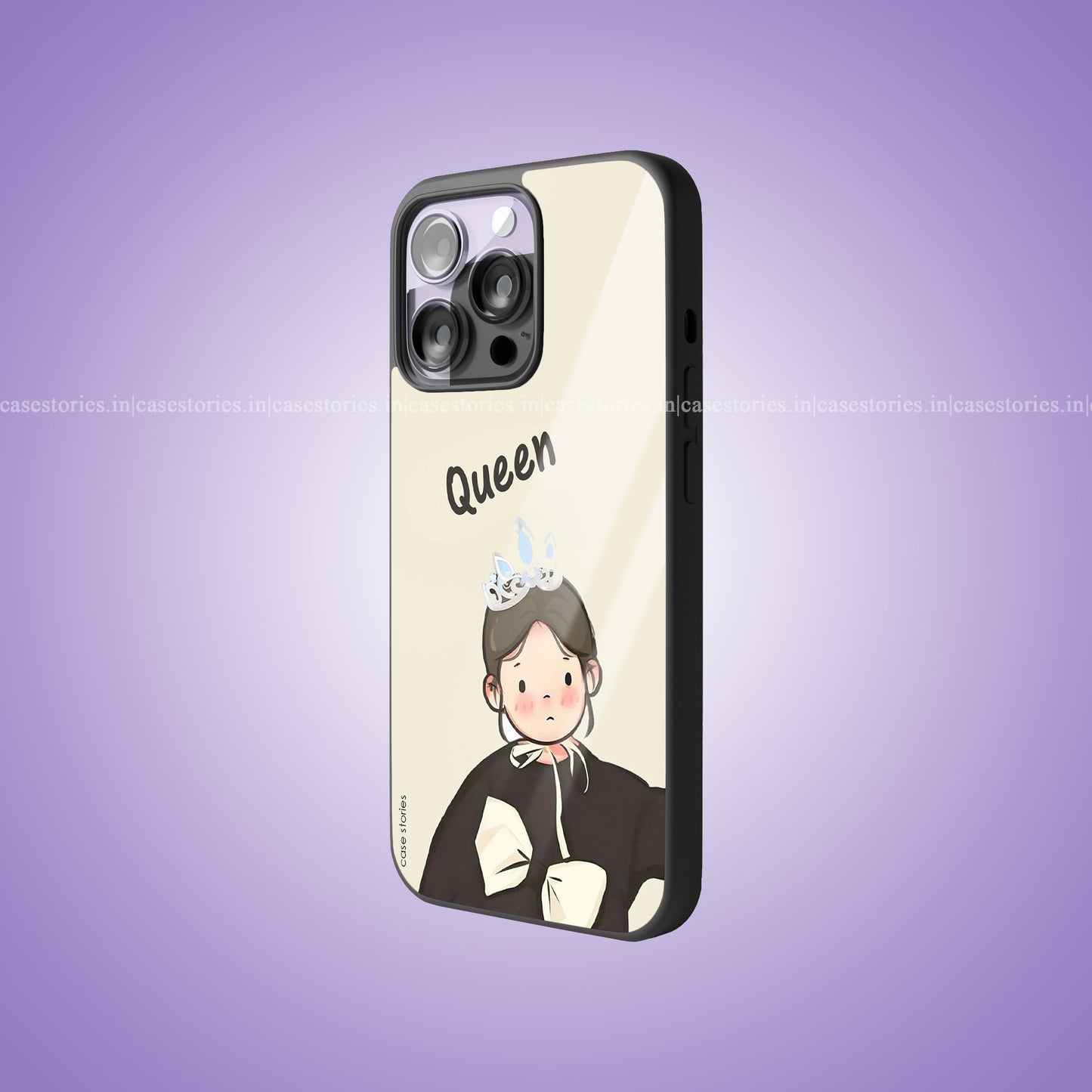 Queen of His Heart Premium Glossy Phone Case
