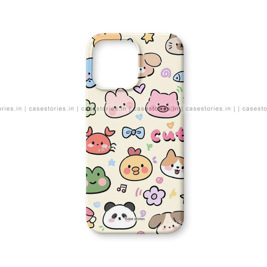 Random Animal Doodles Aesthetic Mobile Cover