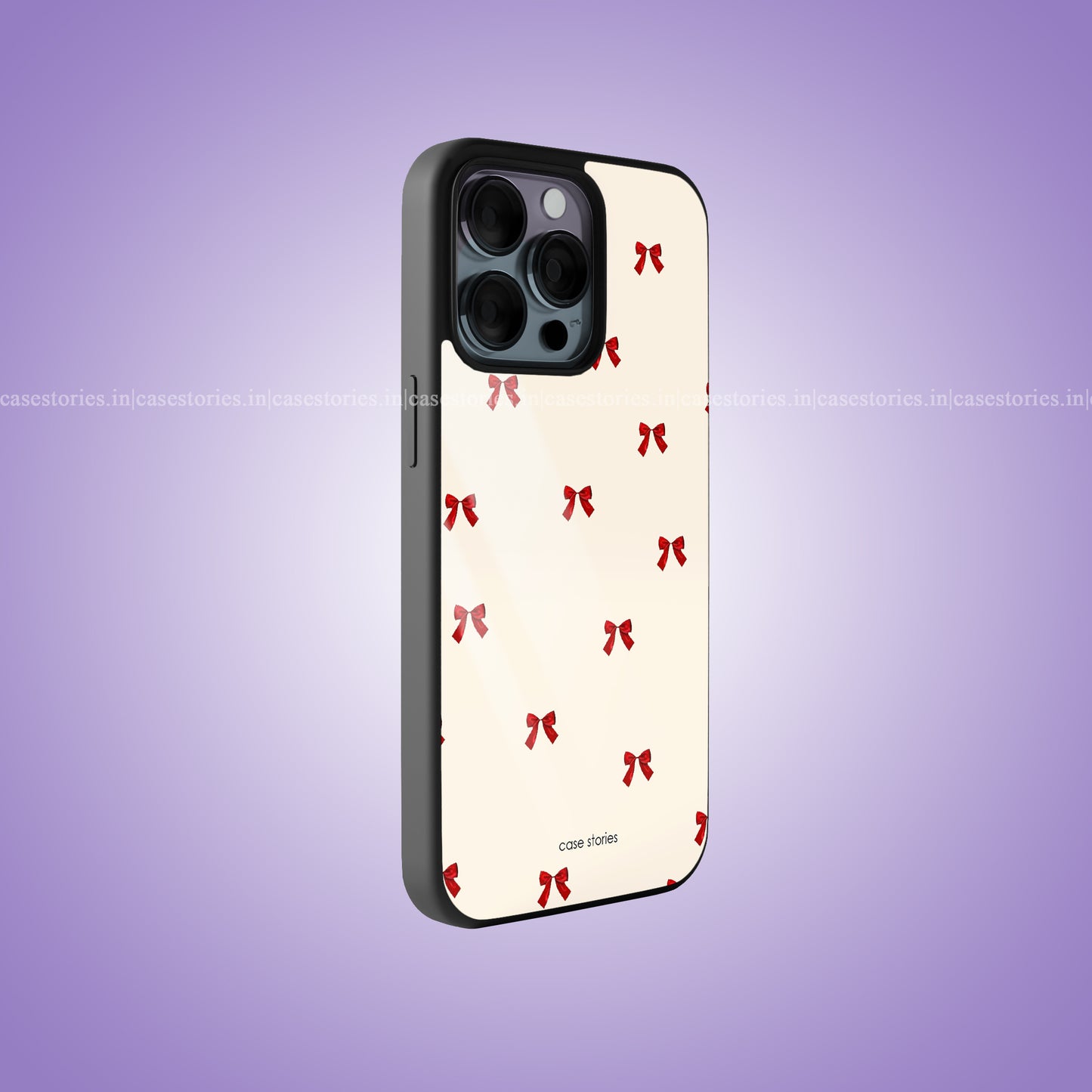 Ribbon Bow Pattern Aesthetic Premium Glossy Phone Case