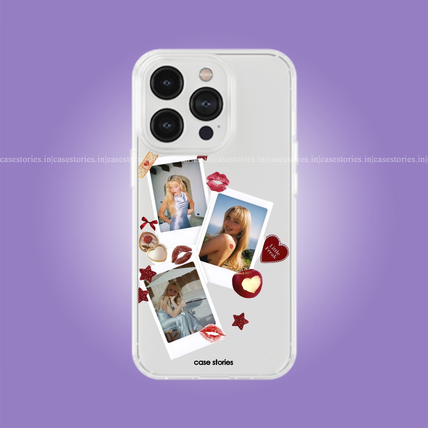 Sabrina Carpenter Polaroids Clear Soft Case