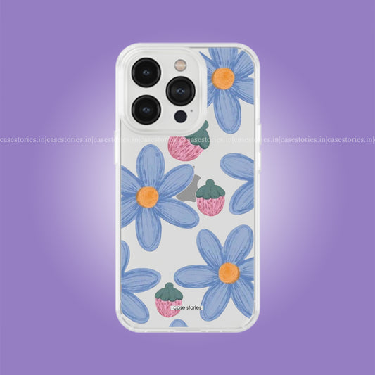 StrawBlush Blue Clear Soft Case