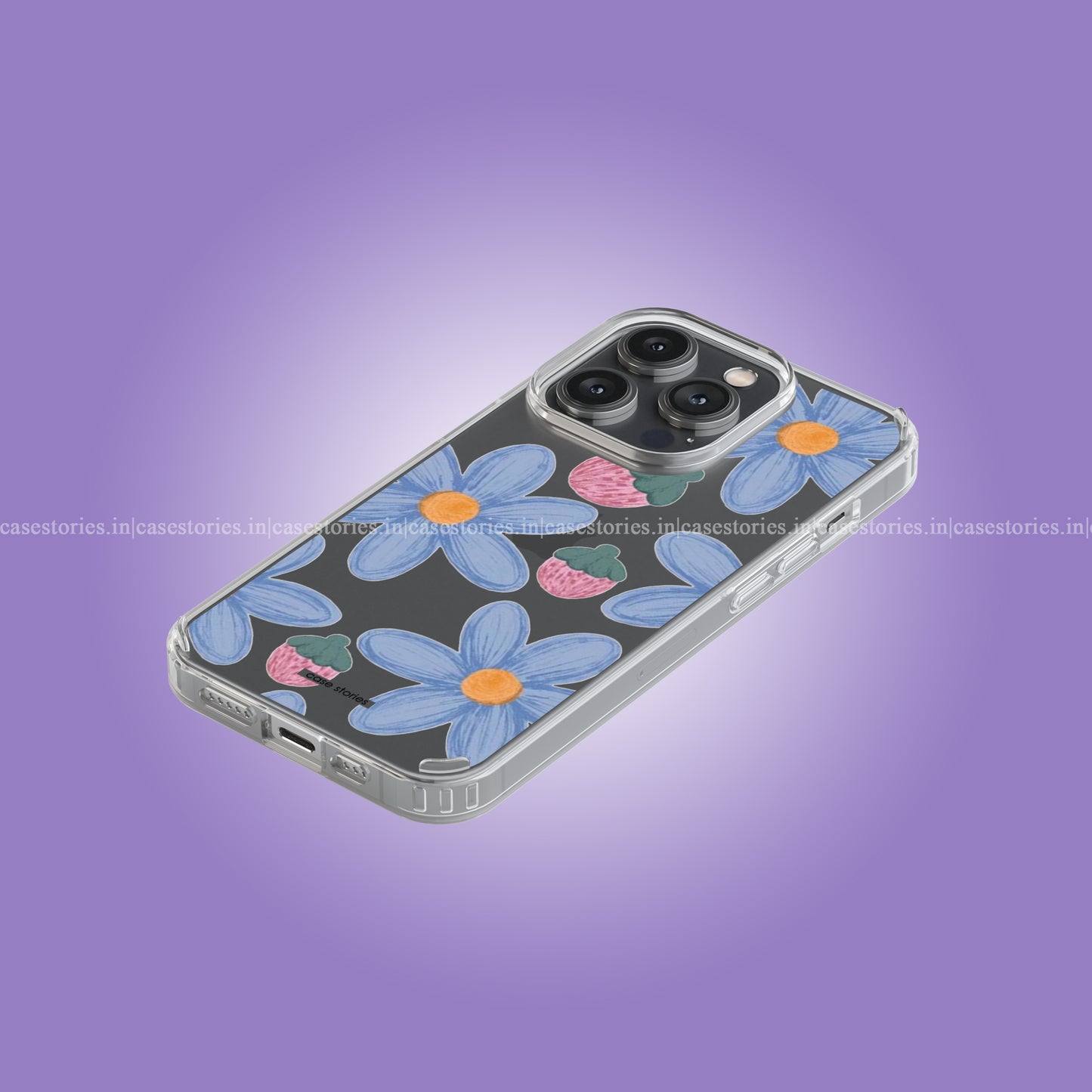 StrawBlush Blue Clear Soft Case