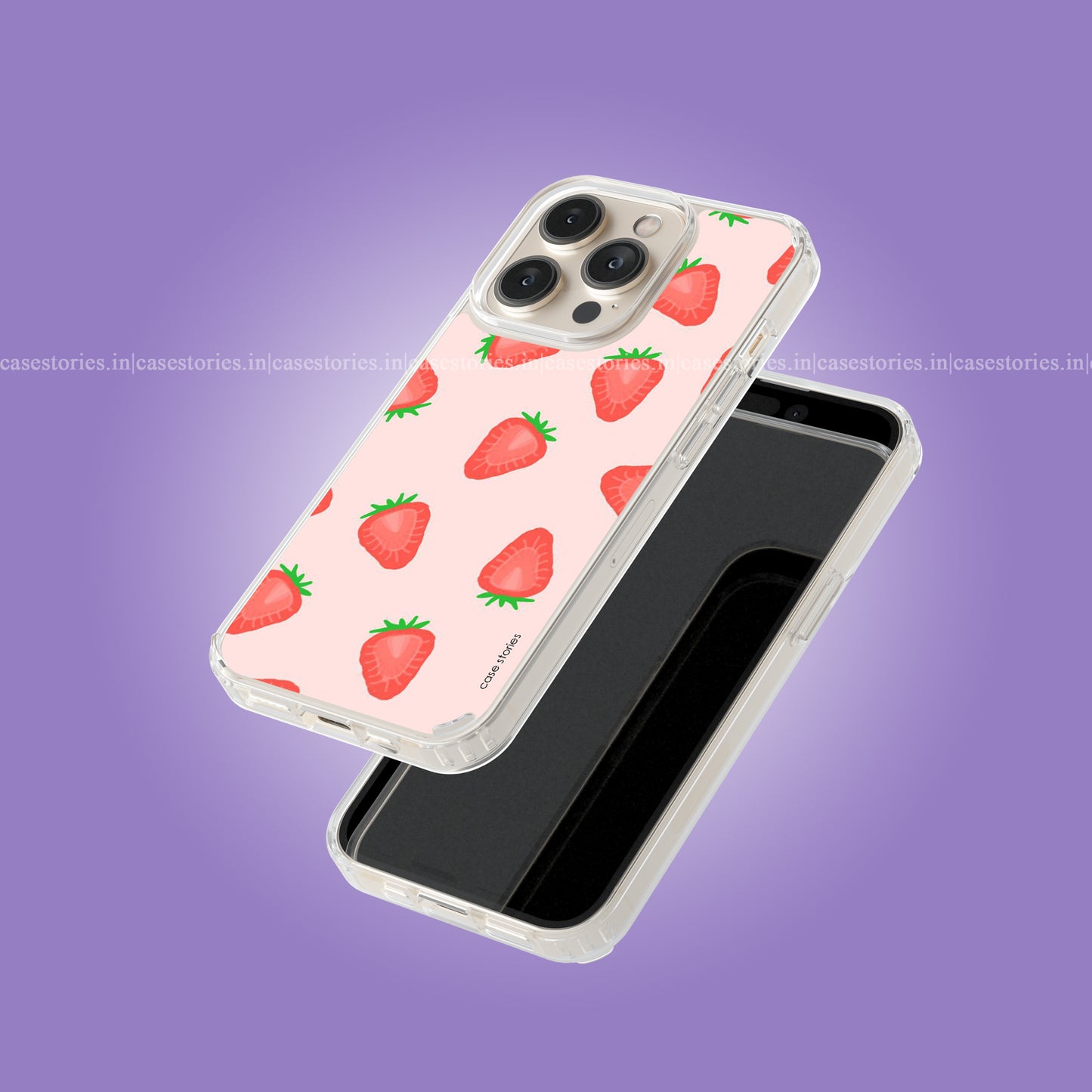 Strawberry Pattern Aesthetic Soft Case