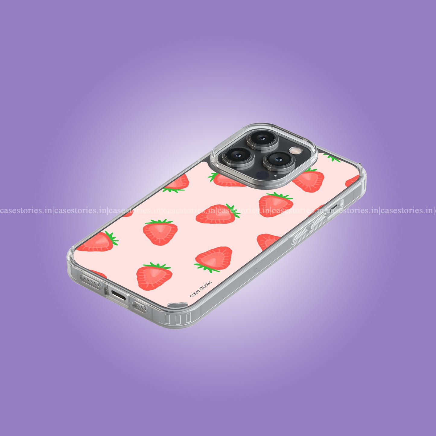 Strawberry Pattern Aesthetic Soft Case