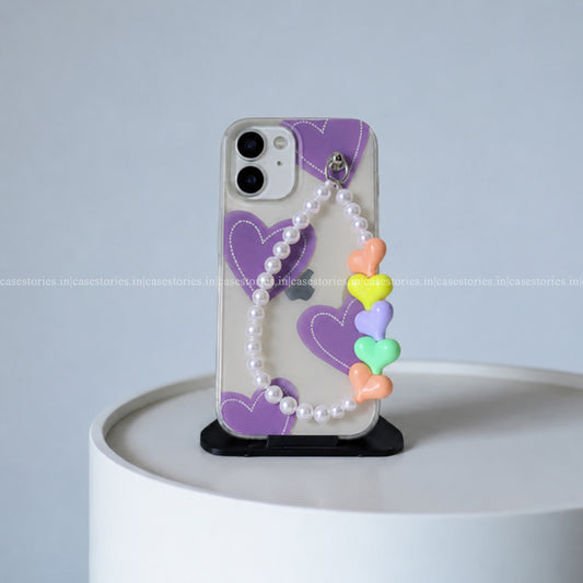 Sweetheart purple Bloom Case Transparent Mobile Cover