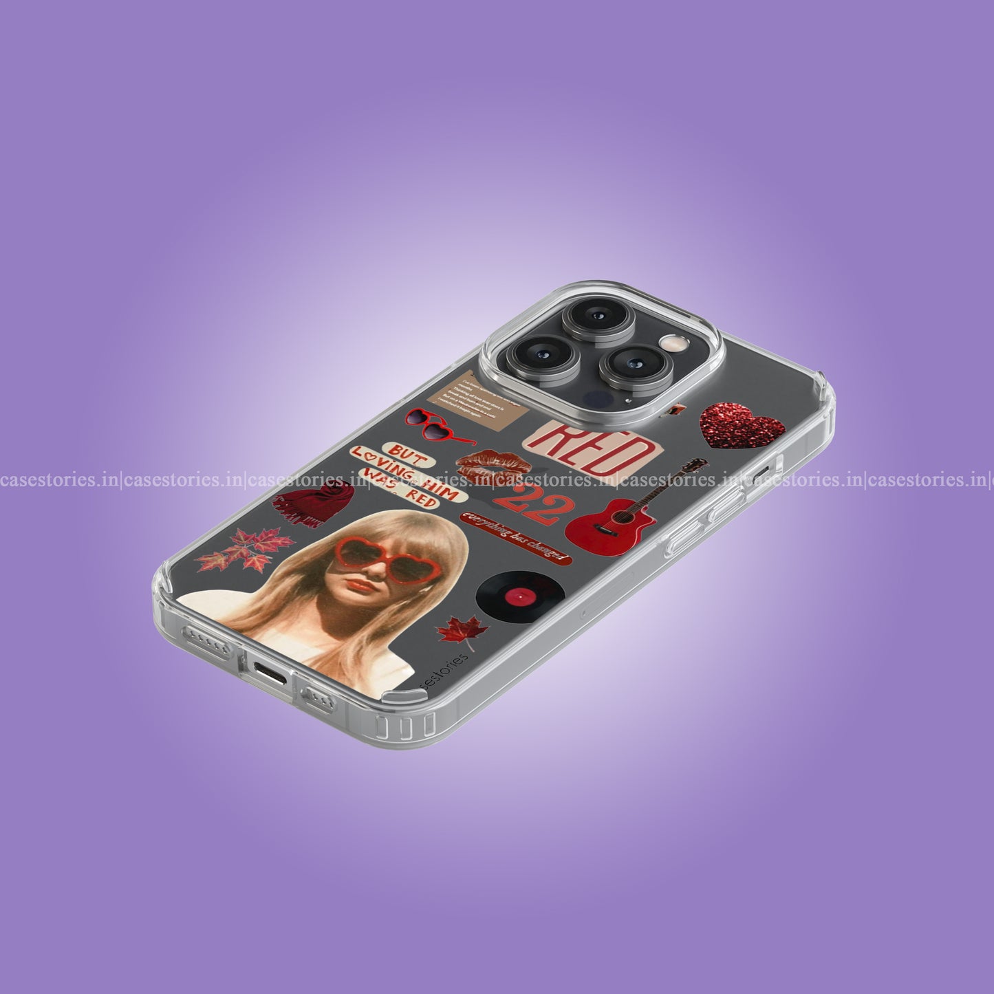 Taylor Swift Red Vibes Clear Soft Case