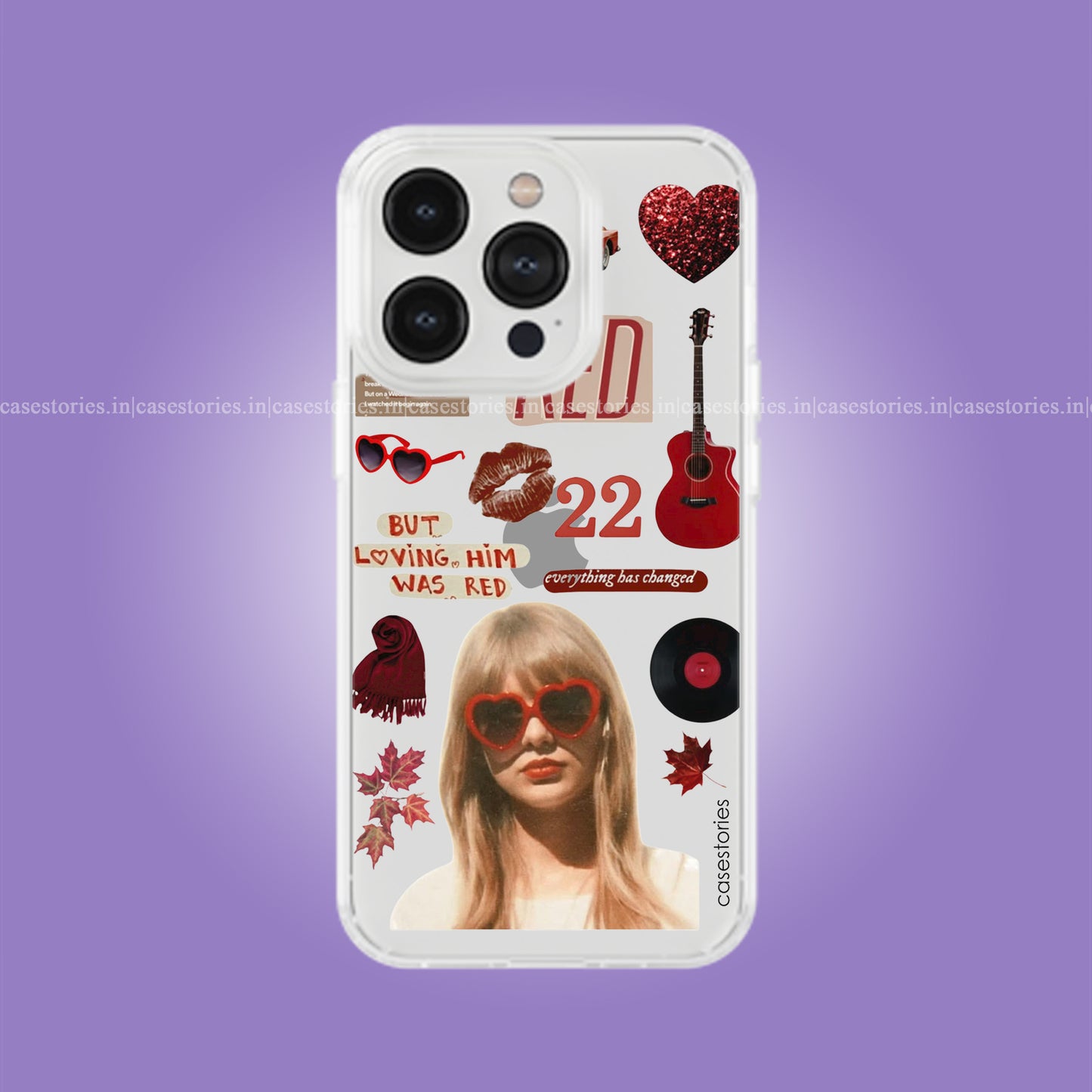 Taylor Swift Red Vibes Clear Soft Case