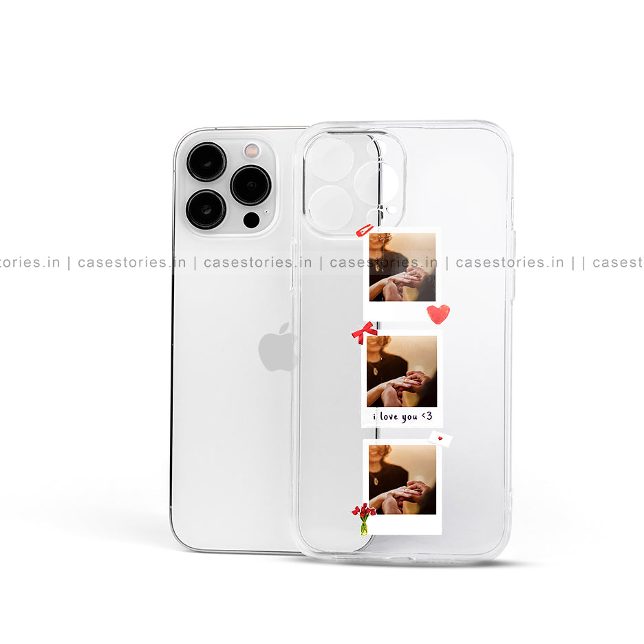 Three Polaroids Transparent Mobile Cover