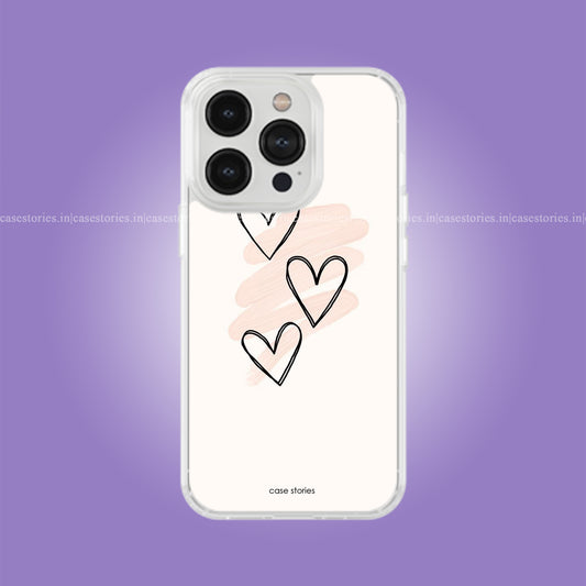 Three Hearts Aesthetic Soft Case