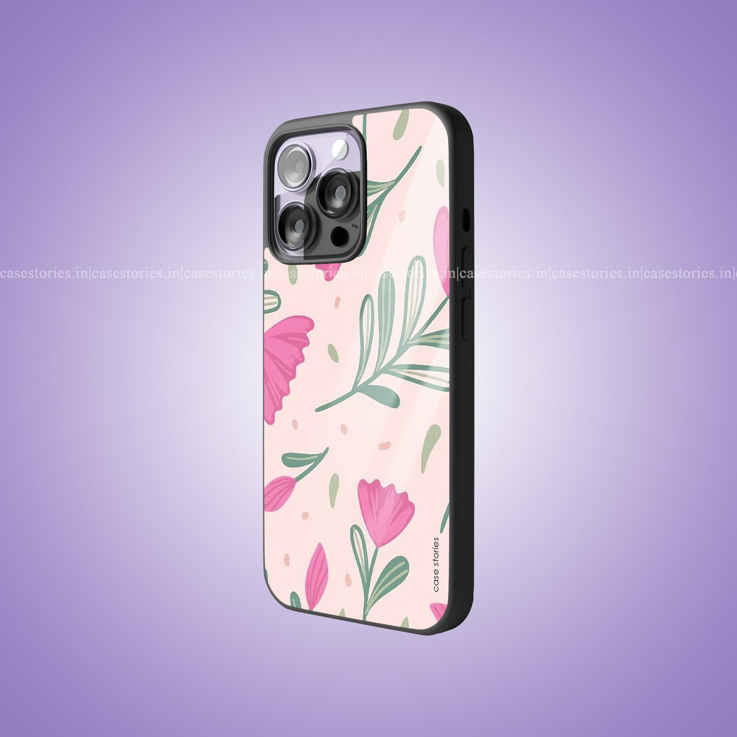 Tulips Pattern Floral Premium Glossy Phone Case